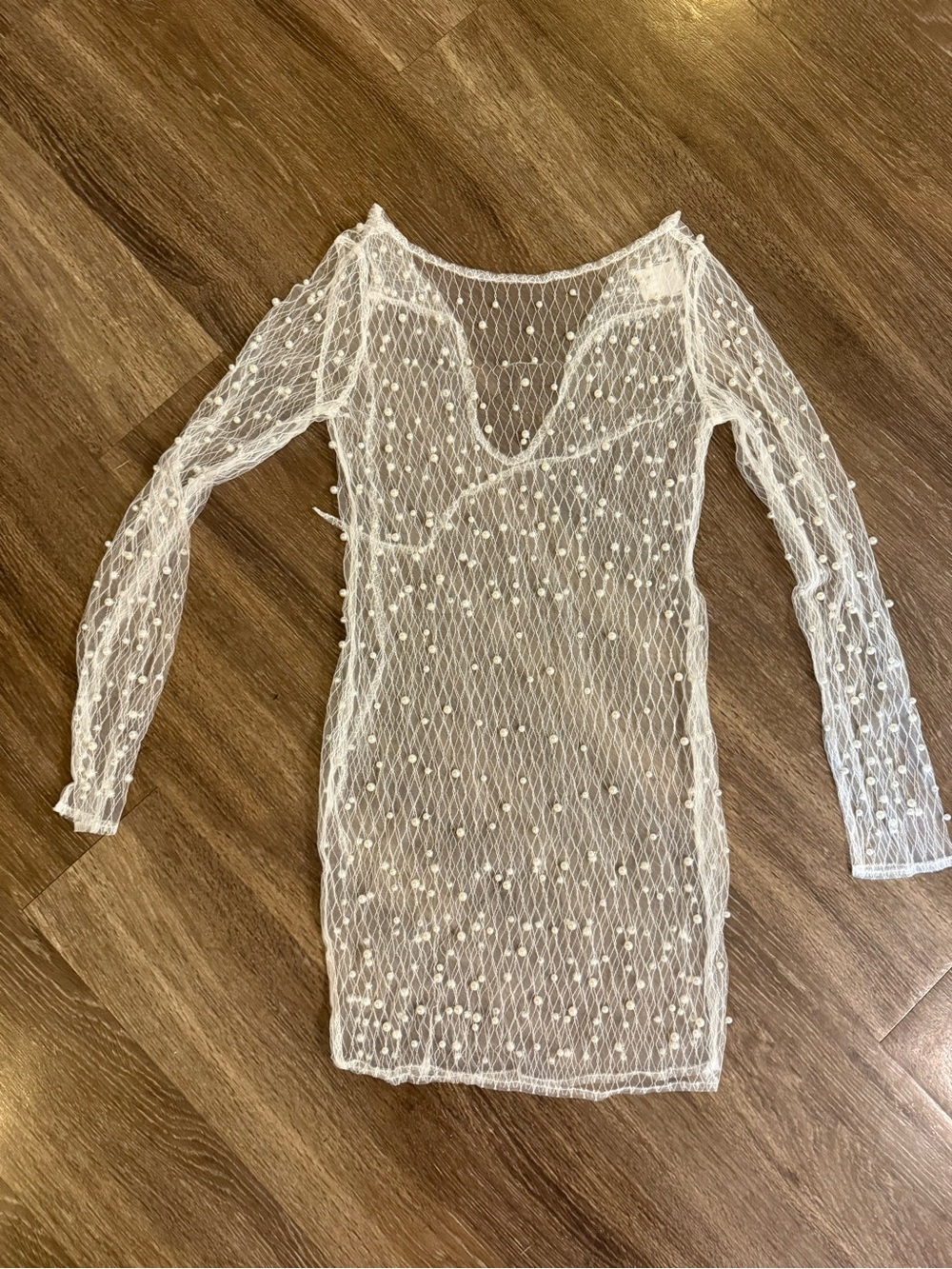 Beaded bachelorette honeymoon dress